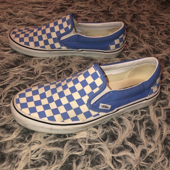 Vans | Shoes | Mens Blue Checkered Slip 